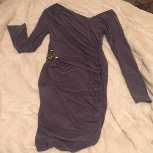Gray long sleeved dress